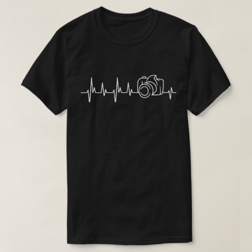 Camera Heartbeat Photographer Gift T_Shirt