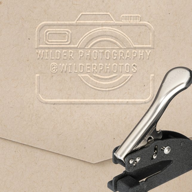 Camera Icon Wedding Photographer Embosser (Perfect embosser for wedding photographers. Just add your name/socials)