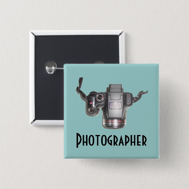 Camera Items Pinback Button (Front & Back)