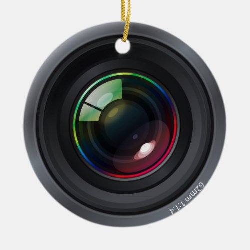 Camera Lens _ Add your photo Ceramic Ornament