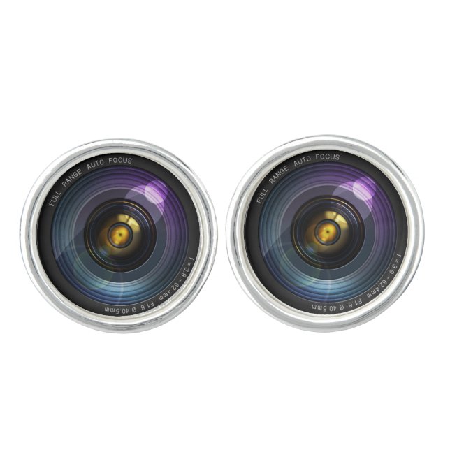 Camera Lens Cufflinks (Front)