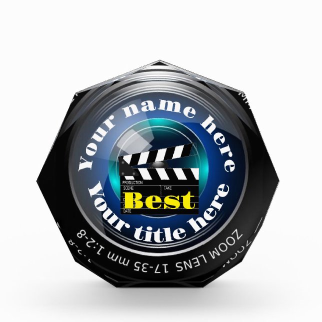 Camera Lens Decor Acrylic Award (Front)