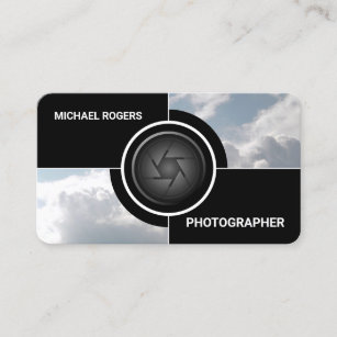 Camera lens image split  business card