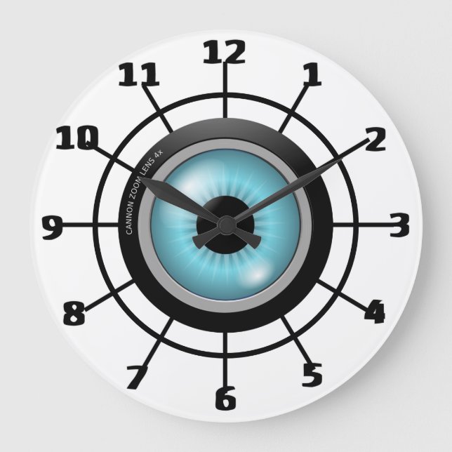 Camera Lens Large Clock (Front)
