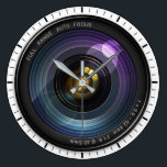 Camera Lens Large Clock<br><div class="desc">Beautiful Camera Lens Clock</div>