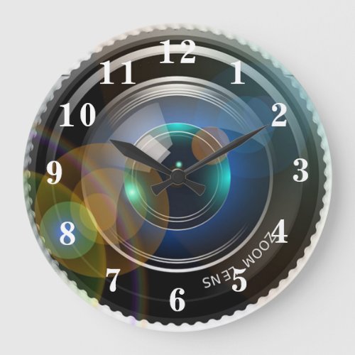 Camera Lens Large Clock