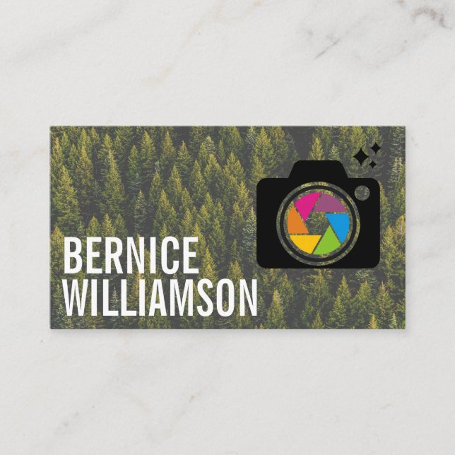 Camera Lens Logo | Forrest Business Card (Front)