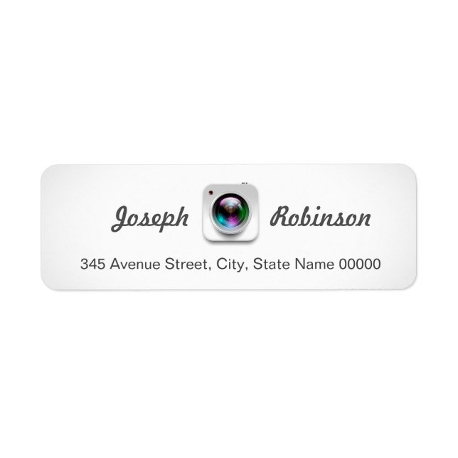 Camera Lens Logo Photography Photographer Label (Front)