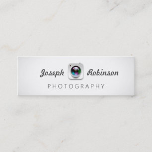 Camera Lens Logo Photography Photographer Mini Business Card