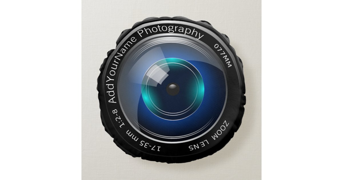 Camera Lens Make Your Own Custom Personalized Round Pillow Zazzle