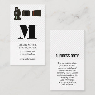 Camera Lens Monogram Business Card