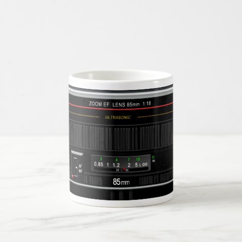 CAMERA LENS MUG _ 85mm _ PERSONALIZE NAME