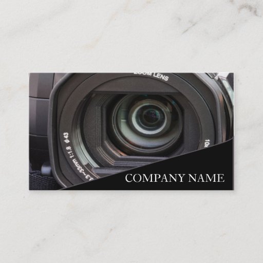 Customizable Camera Lens Photography Business Card