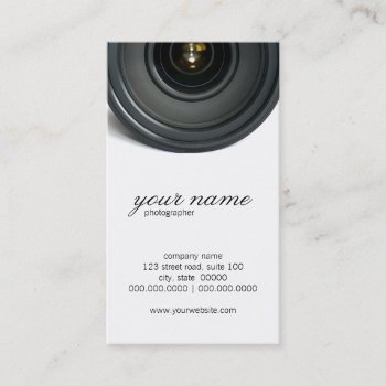 Camera Lens Photography Business Cards by CarriesCamera at Zazzle