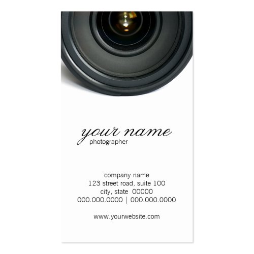 Camera Lens Photography Business Cards