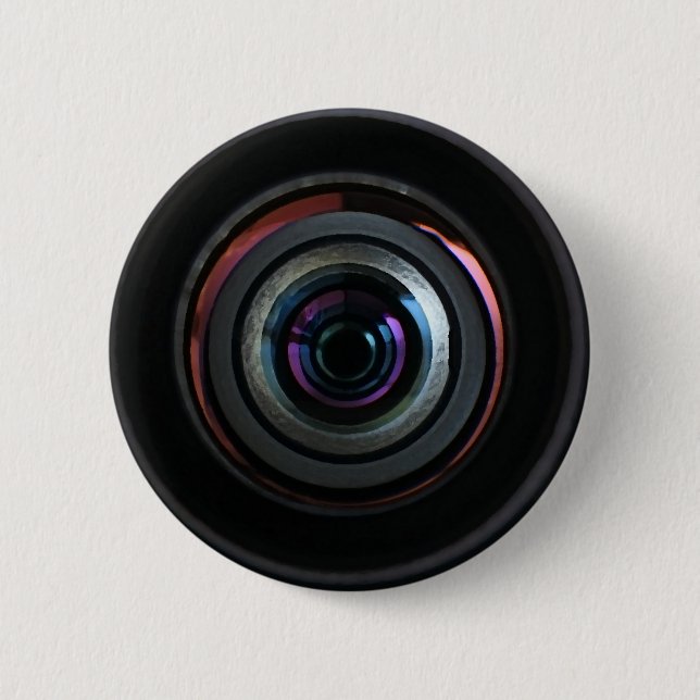Camera Lens Pinback Button (Front)