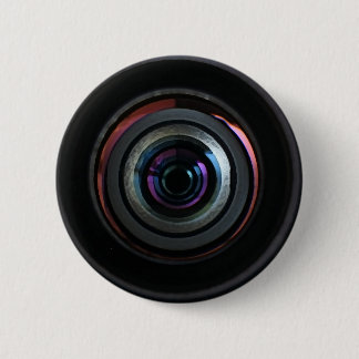 Camera Lens Pinback Button