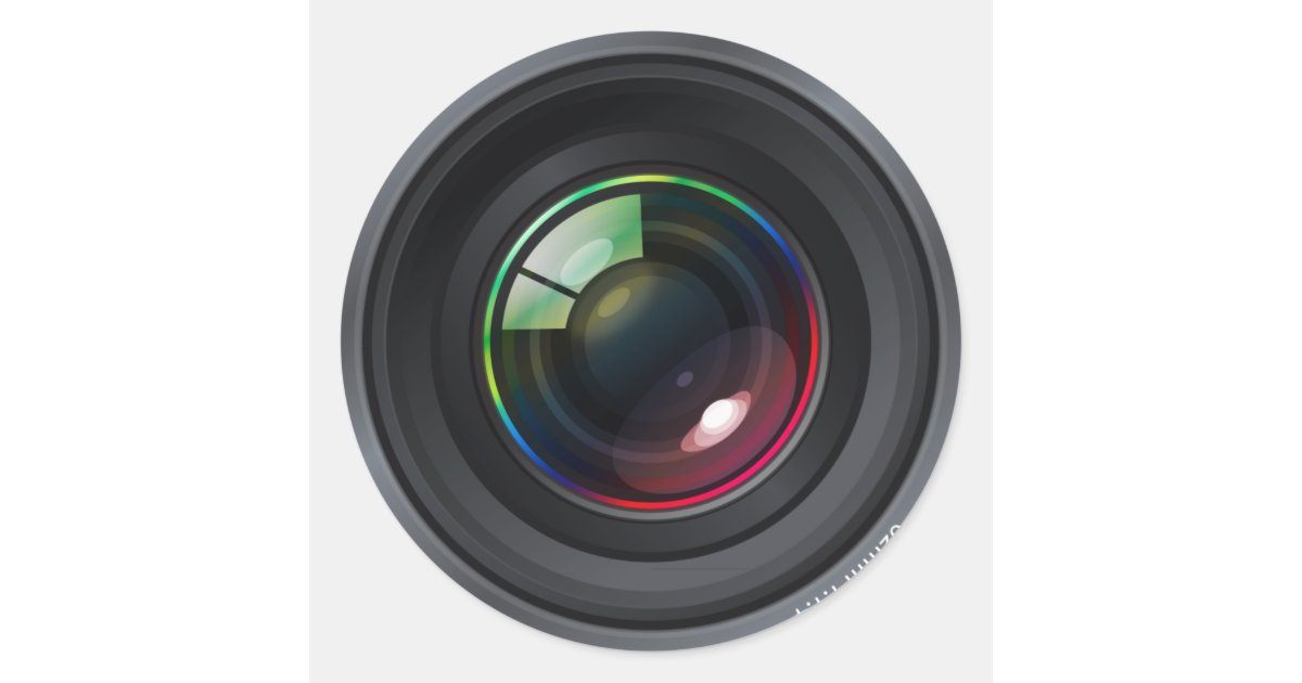 Camera Lens Round Sticker Zazzle