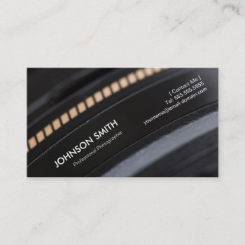 Camera Lens - Show Your Best Image On The Back Business Card by CardHunter at Zazzle