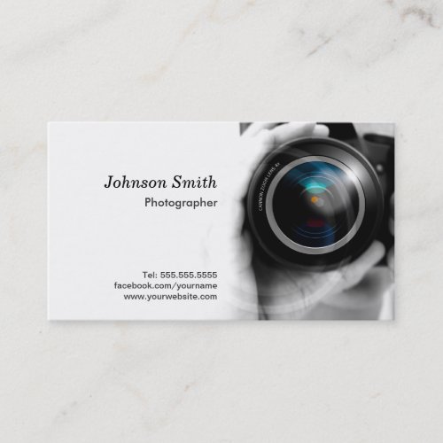 Camera Lens _ Showcase Your Best Work on the Back Business Card
