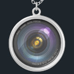 Camera Lens Silver Plated Necklace<br><div class="desc">Beautiful Camera Lens</div>