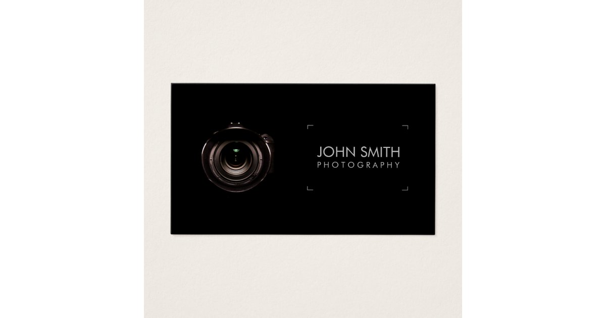 Camera Lens Viewfinder Black Graphy Business Card