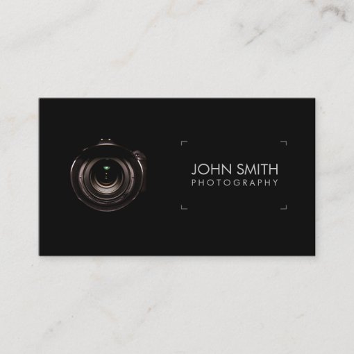 Camera Lens Viewfinder Black Photography Business Card Zazzle