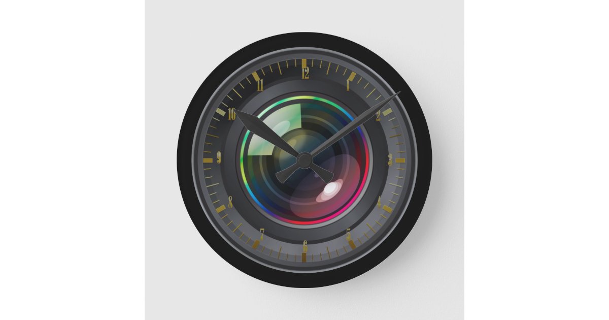 Camera Lens Wall Clock | Zazzle