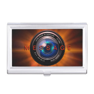 Camera Lense Art 9 Options Business Card Case