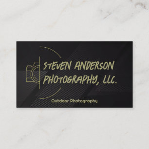 Camera Line Art Logo Photographer Artist Business Card