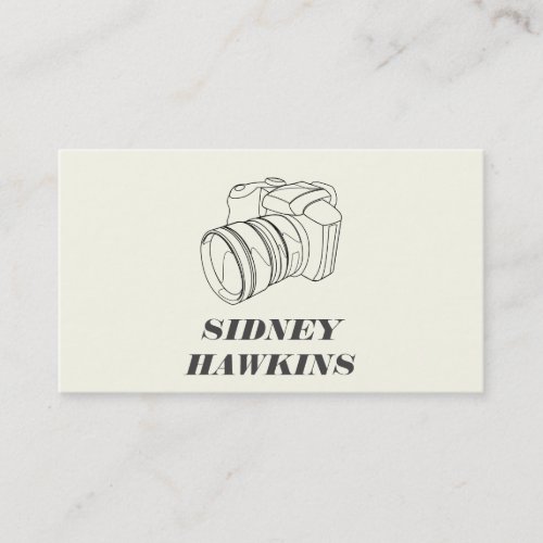 Camera line art  Photography Business Card