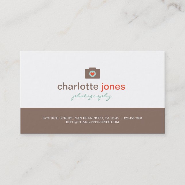 Camera Love Photography Business Cards (Front)