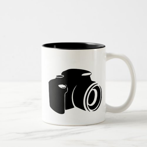 Camera love photography fan icon graphic modern Two_Tone coffee mug