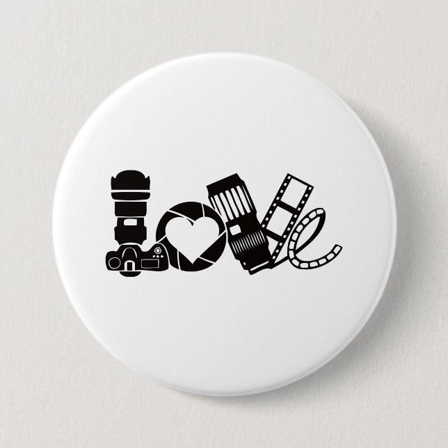 Camera Love Pinback Button (Front)