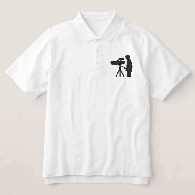 CAMERA MAN 2 EMBROIDERED POLO SHIRT (Design Front)