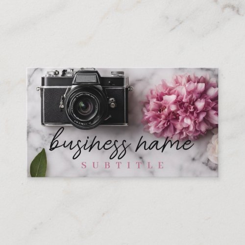 Camera  Marble Business Card