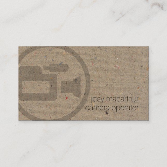 Camera Operator Camera Icon Film Photography Business Card (Front)