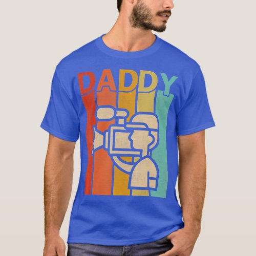 Camera Operator Retro Vintage Daddy  Fathers Day  T_Shirt