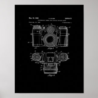 Camera Patent Art Poster | Vintage Camera Art