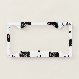 Camera pattern license plate frame