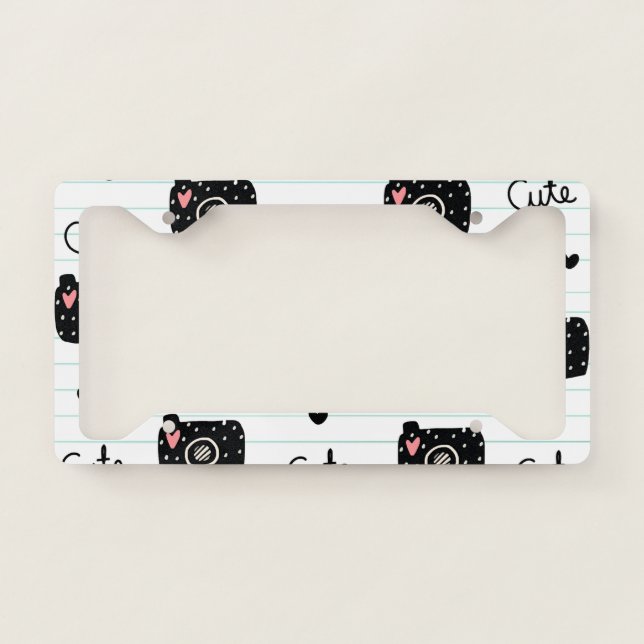 Camera pattern  license plate frame (Front)