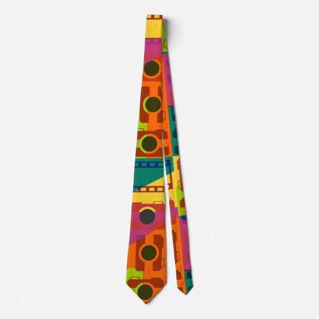 Camera pattern neck tie (Front)