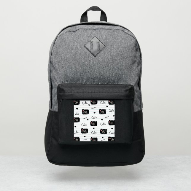 Camera pattern  port authority® backpack (Front)