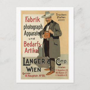 Camera Photography Ad, Vienna, Austria Vintage Postcard