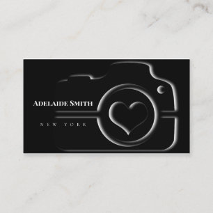 Camera Photography black and white Business Card