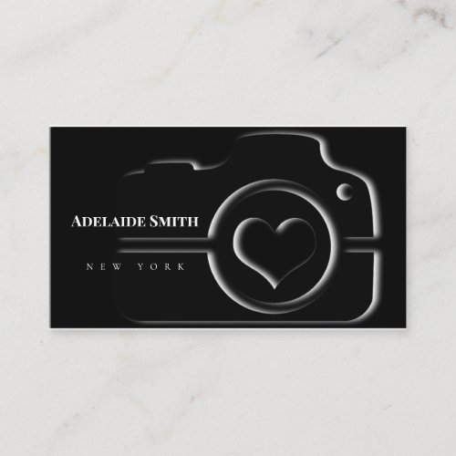 Camera Photography black and white Business Card