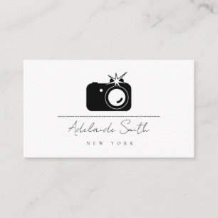 Camera Photography black and white Business Card