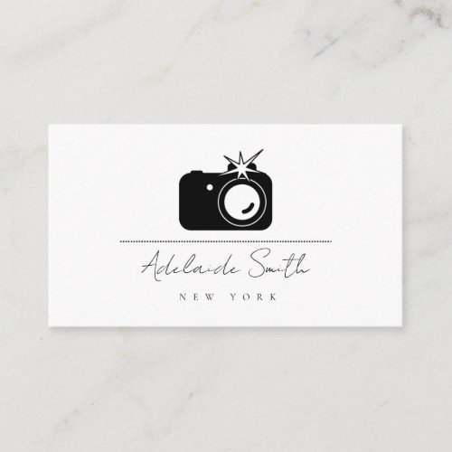 Camera Photography black and white Business Card