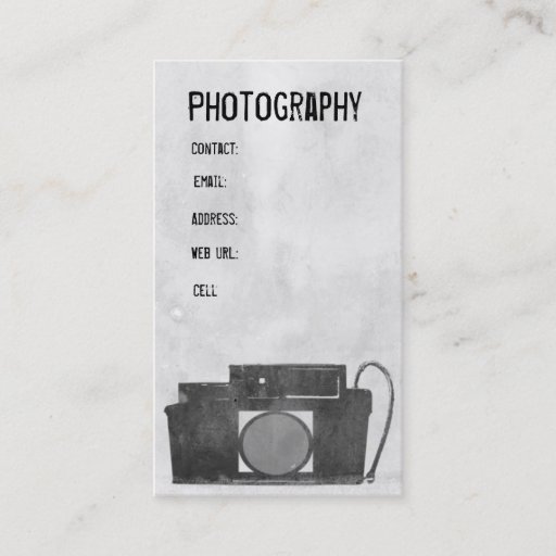 Customizable Camera Photography Business Card