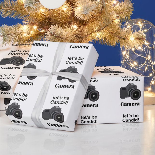 Camera Photography Candid Photographer Wrapping Paper (Holidays)
